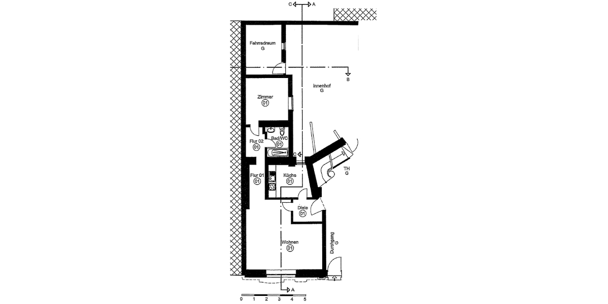 Grundriss original Wohnung 1
