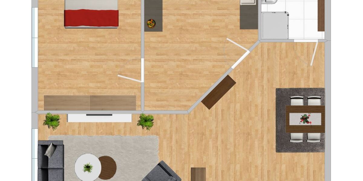Grundriss mit Möblierungsvorschlag